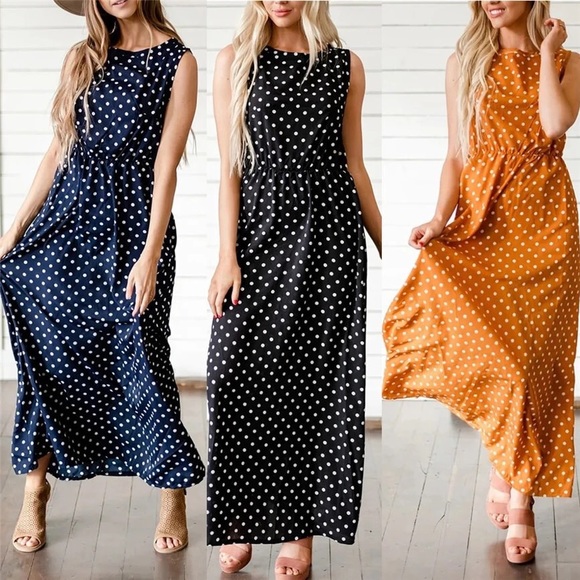 Polka-dot Maxi Dress - Picture 4 of 6